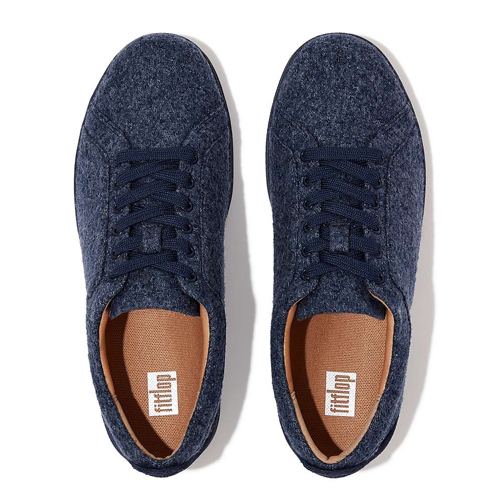 Women's Fitflop RALLY E01 Merino Wool-Mix Trainers Navy | Ireland-65872