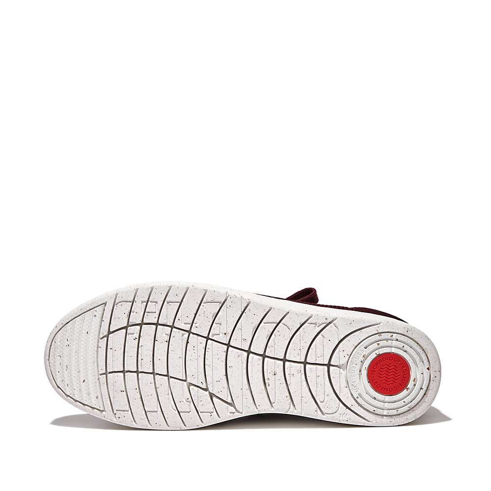 Women's Fitflop RALLY E01 Multi-Knit Trainers Burgundy | Ireland-70216