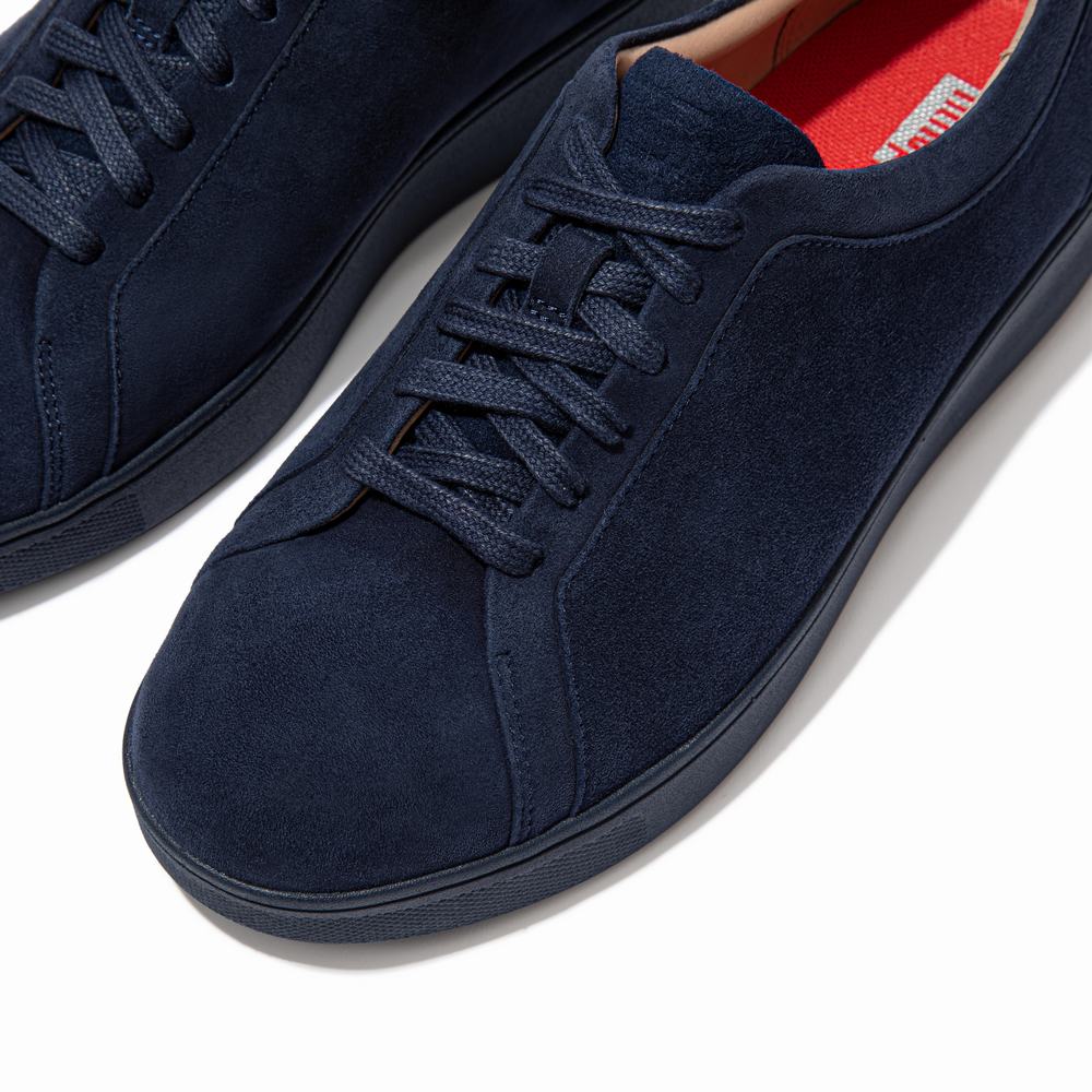 Women's Fitflop RALLY Suede Trainers Navy | Ireland-81937