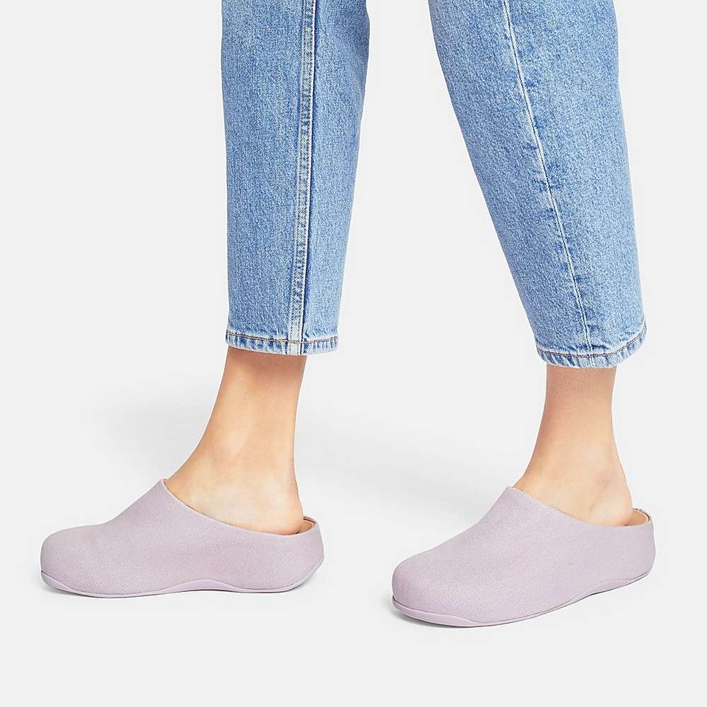 Women's Fitflop SHUV Canvas Clogs Pink | Ireland-50147