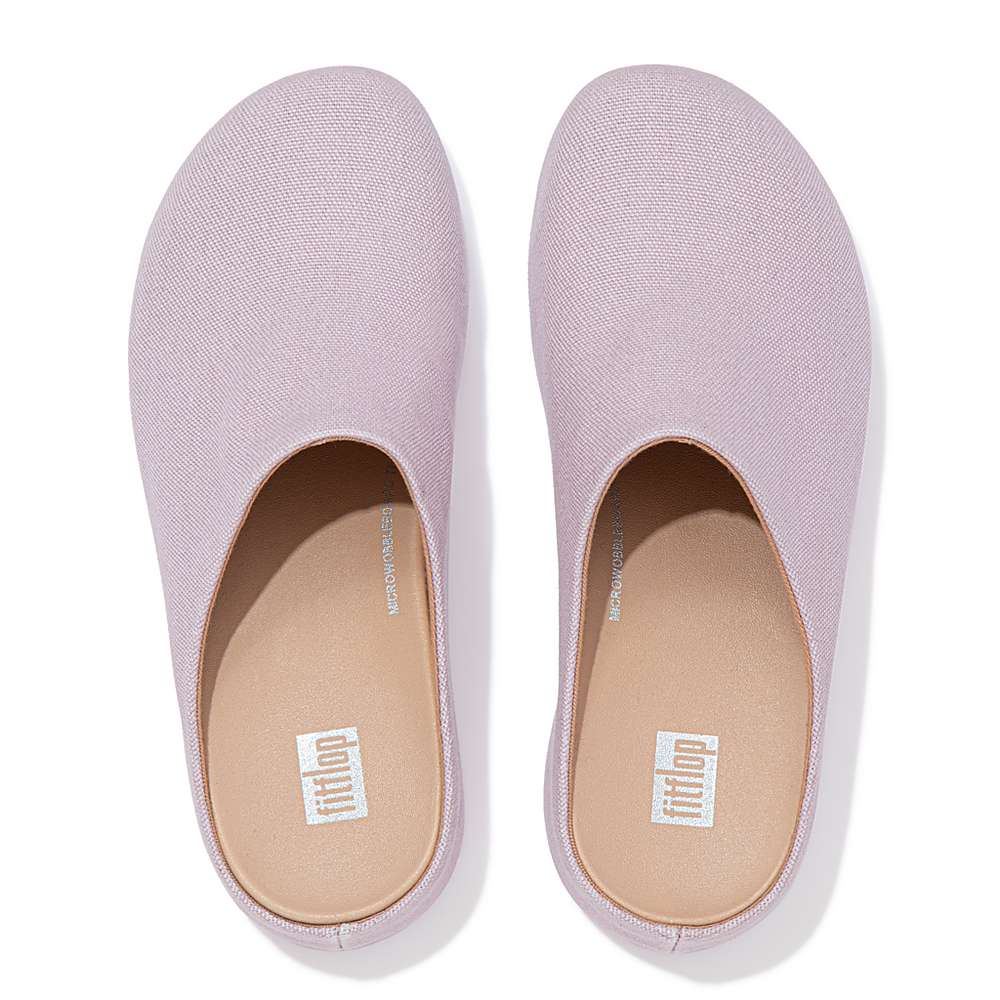 Women's Fitflop SHUV Canvas Clogs Pink | Ireland-50147