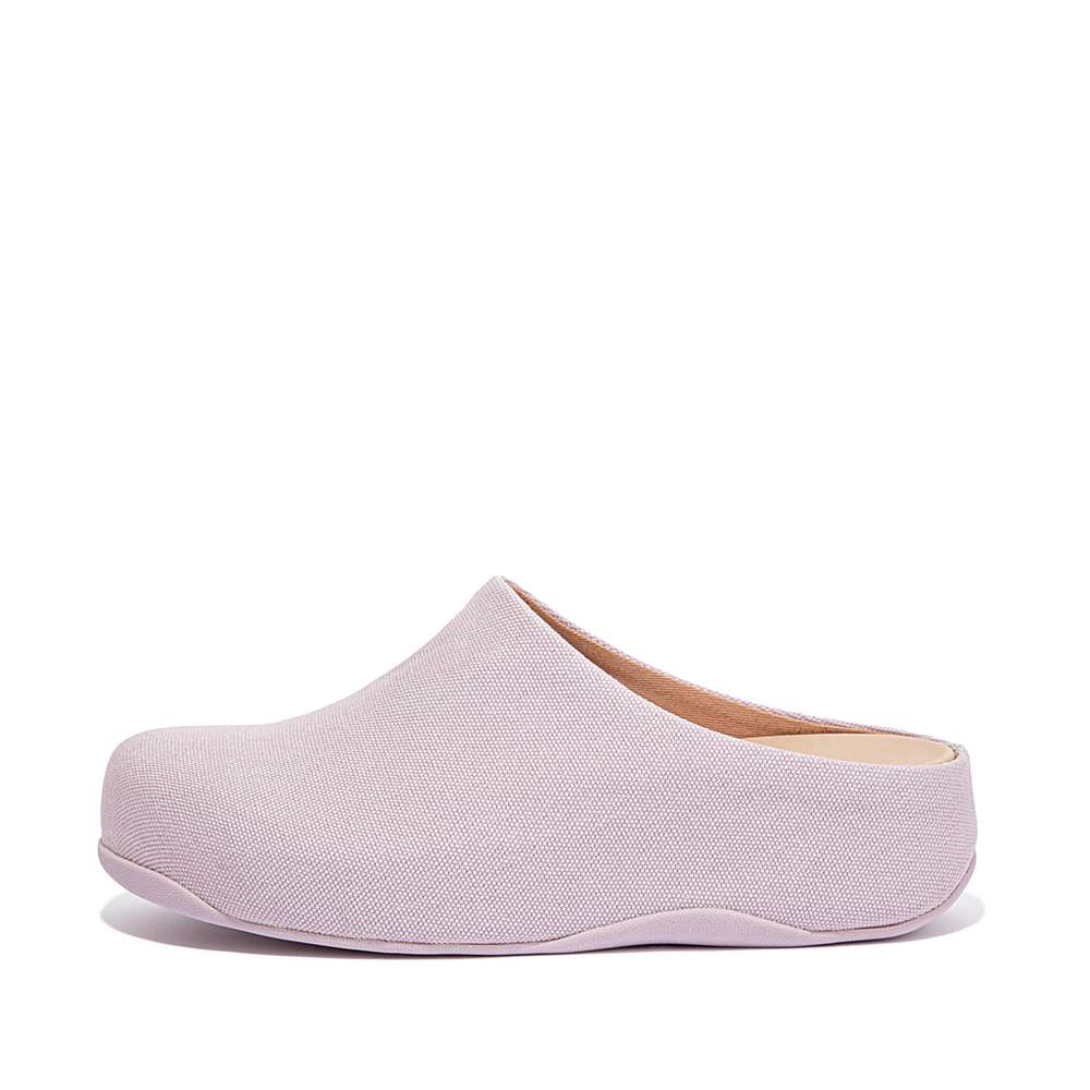 Women\'s Fitflop SHUV Canvas Clogs Pink | Ireland-50147