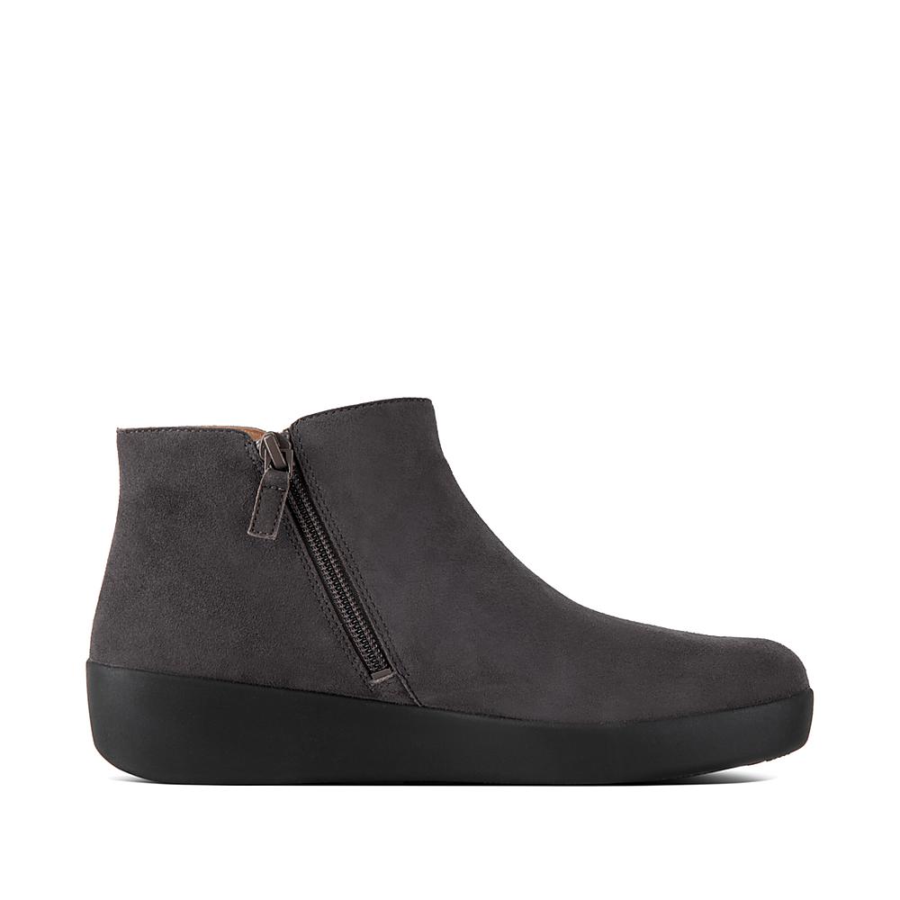 Women's Fitflop SUMI Suede Ankle Boots Grey | Ireland-71854