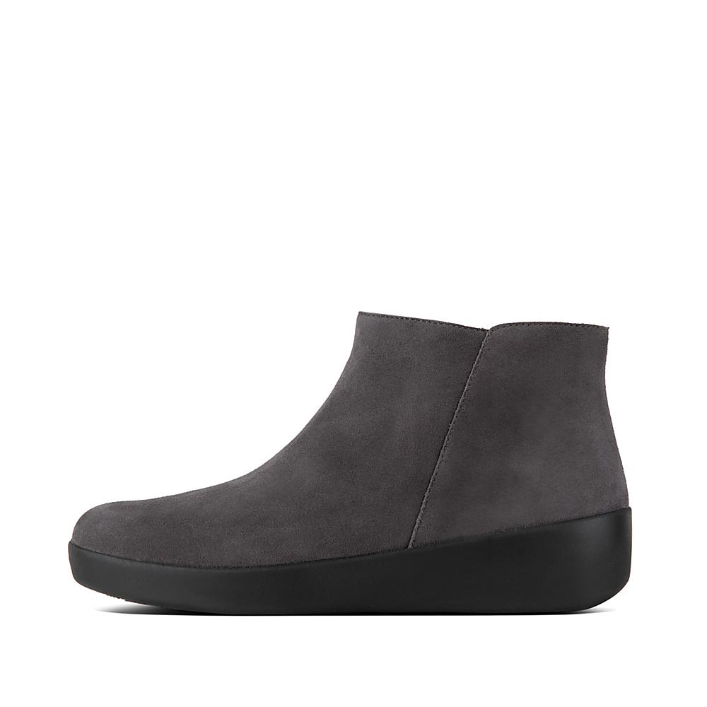 Women\'s Fitflop SUMI Suede Ankle Boots Grey | Ireland-71854