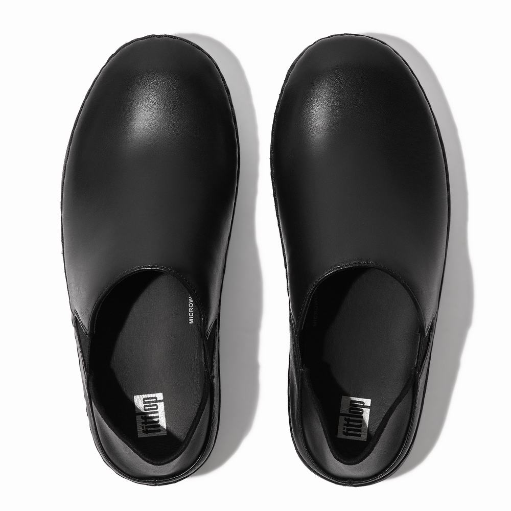 Women's Fitflop SUPERLOAFER Leather Loafers Black | Ireland-07125