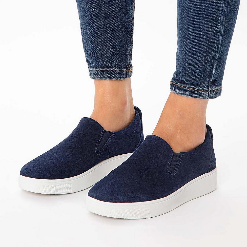 Women's Fitflop SUPERSKATE Loafers Navy | Ireland-76529