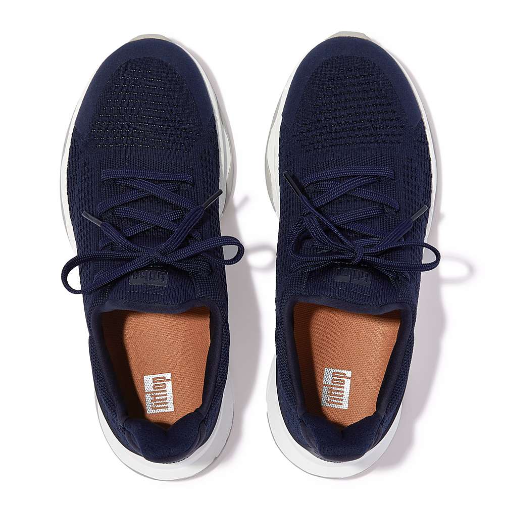 Women's Fitflop VITAMIN FFX Knit Sports Trainers Navy | Ireland-65921