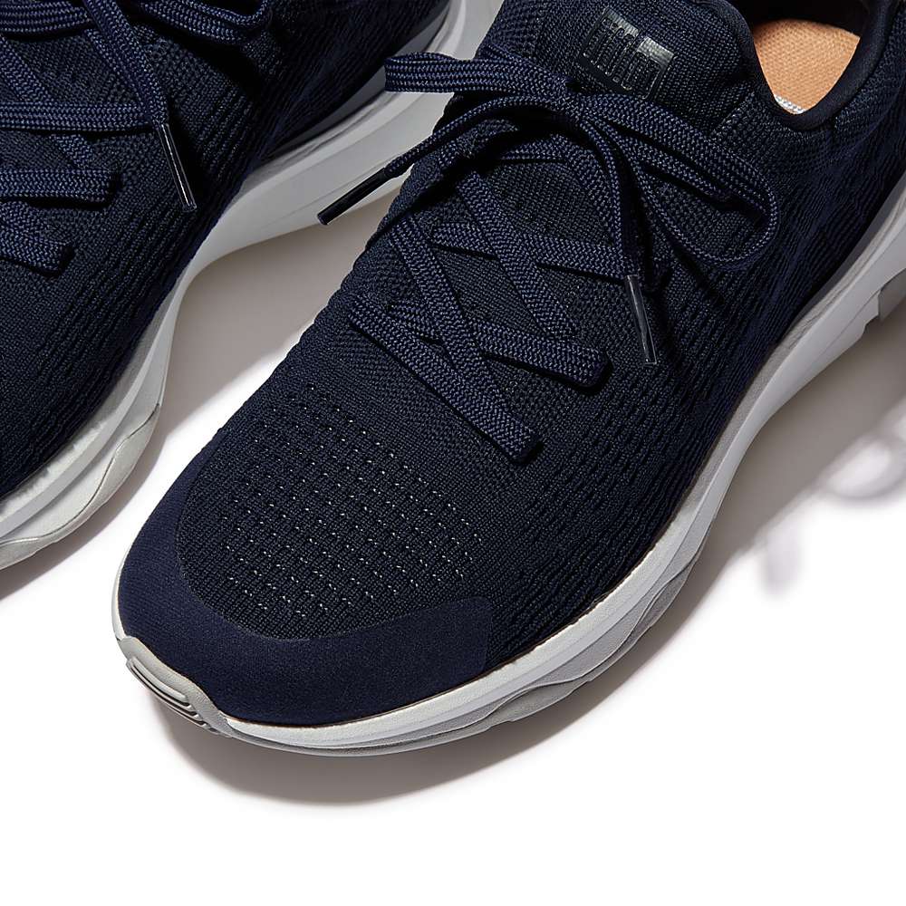 Women's Fitflop VITAMIN FFX Knit Sports Trainers Navy | Ireland-65921