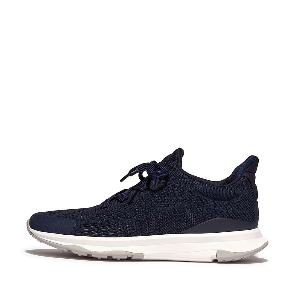 Women\'s Fitflop VITAMIN FFX Knit Sports Trainers Navy | Ireland-65921