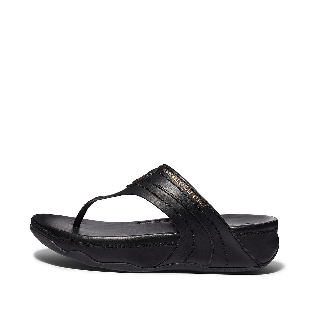 Women\'s Fitflop WALKSTAR Limited Edition Toe-Post Sandals Black | Ireland-23590