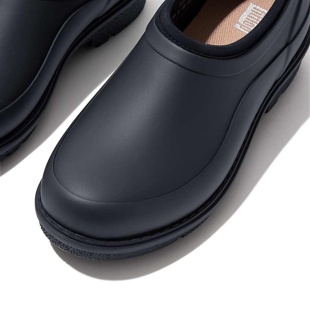 Women's Fitflop WONDERCLOG Waterproof Rubber Clogs Navy | Ireland-39874