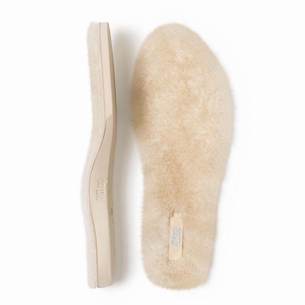 Women's Fitflop WONDERWELLY Luxe Shearling Insoles 1 Pair Insoles Cream | Ireland-62941