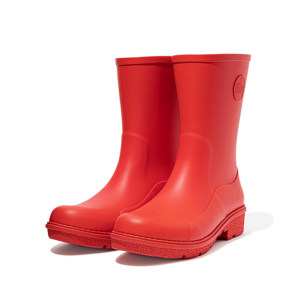 Women's Fitflop WONDERWELLY Short Wellies Red | Ireland-04937