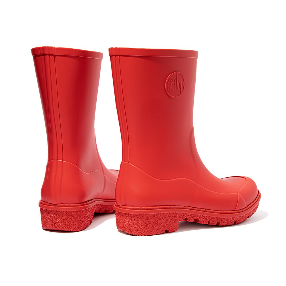 Women's Fitflop WONDERWELLY Short Wellies Red | Ireland-04937