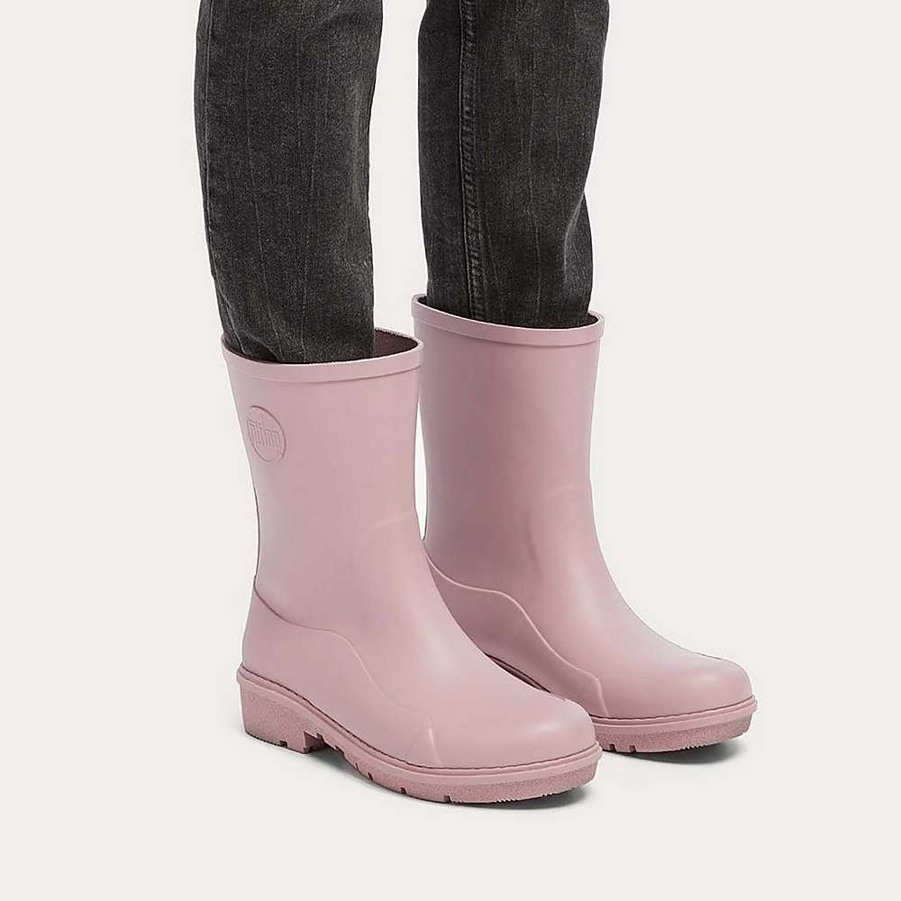 Women's Fitflop WONDERWELLY Short Wellies Pink | Ireland-61294