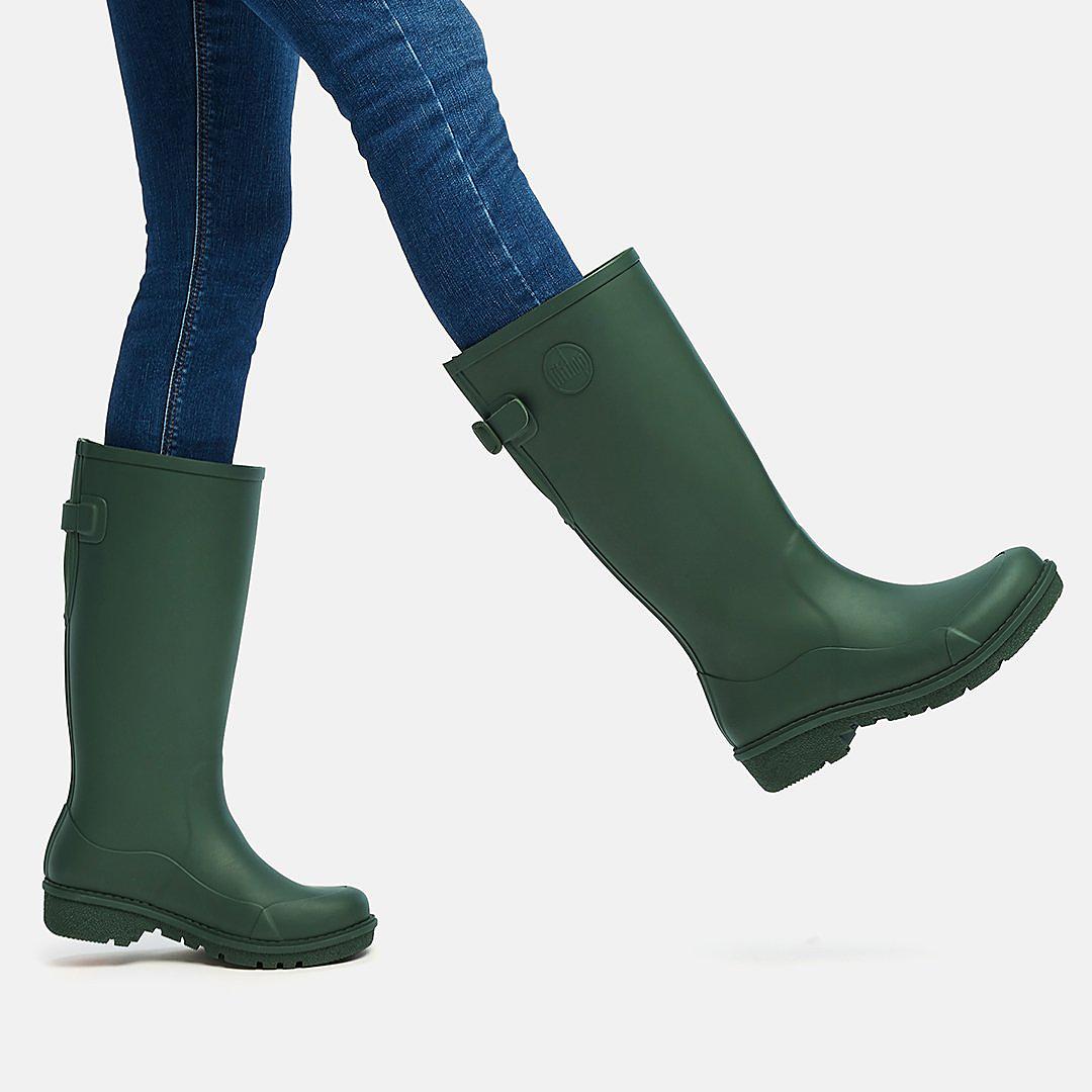 Women's Fitflop WONDERWELLY Tall Wellies Deep Green | Ireland-09873