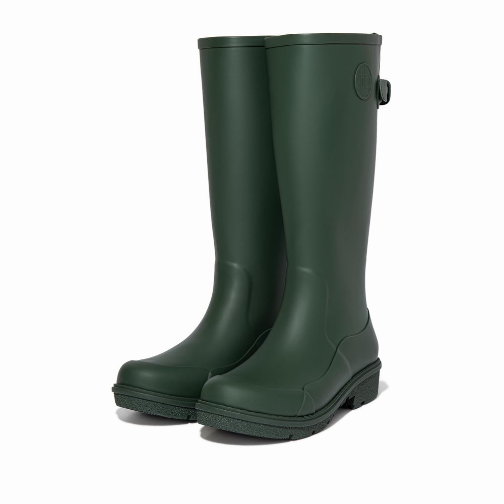 Women's Fitflop WONDERWELLY Tall Wellies Deep Green | Ireland-09873