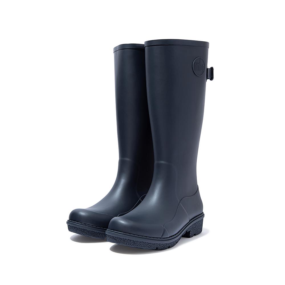 Women's Fitflop WONDERWELLY Tall Wellies Navy | Ireland-87306